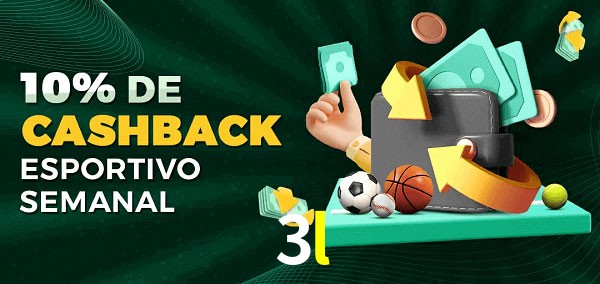 10% de bônus de cashback na 3l